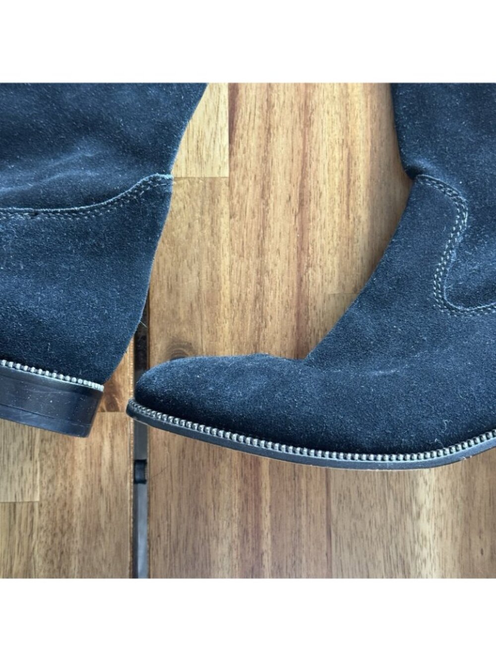 Michael Michael Kors Soft Suede Cuff Tall Pull On Boots CT14G Sz 10 US Black - Picture 3 of 10